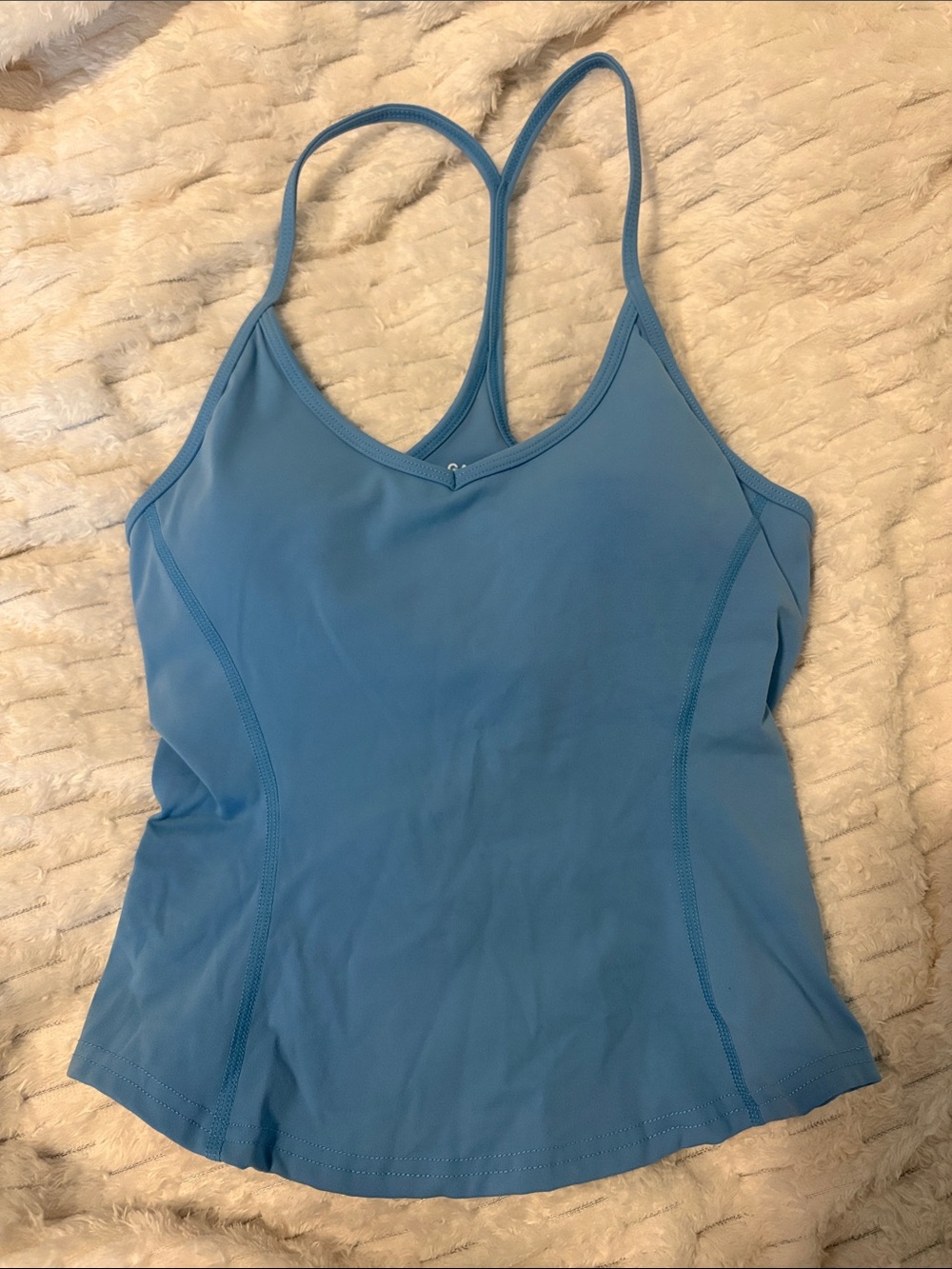Garage Y-Back Tank Top in Rebound Blue